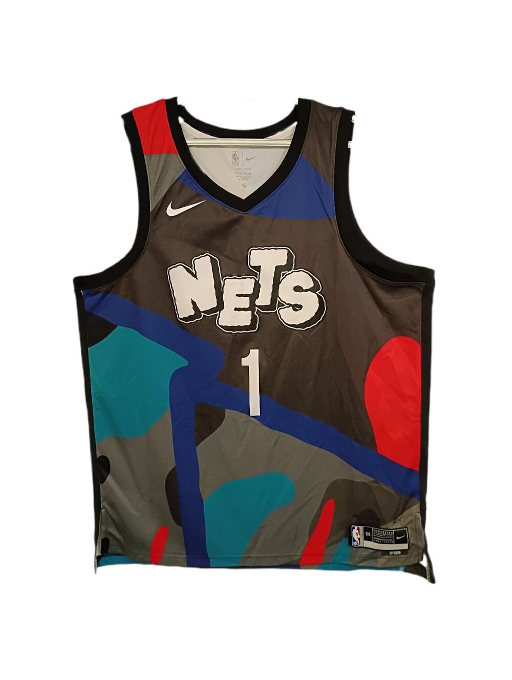 Nike Brooklyn Nets Mikal Bridges KAWS City Edition Jersey Men’s 2XL XXL NWOT